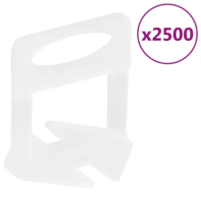 The Living Store Sponke za izravnavo ploščic 2500 kosov 2 mm - Sponka Za Izravnavo Ploščic