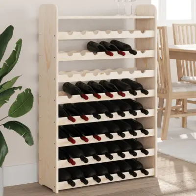 The Living Store Stojalo za vino z zgornjo ploščo 72,5x25x111,5cm trdna borovina - Stojalo Za Vino