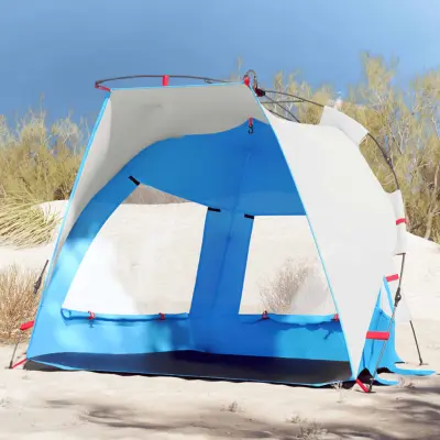 The Living Store Šotor za plažo za 2 osebi moder za hitro postavitev vodoodporen - Šotor Za Plažo