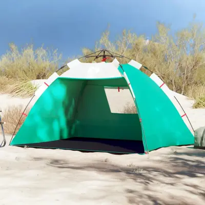 The Living Store Šotor za plažo za 2 osebi zelen za hitro postavitev vodoodporen - Šotor Za Plažo