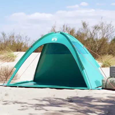 The Living Store Šotor za plažo morsko zelen vodoodporen - Šotor Za Plažo