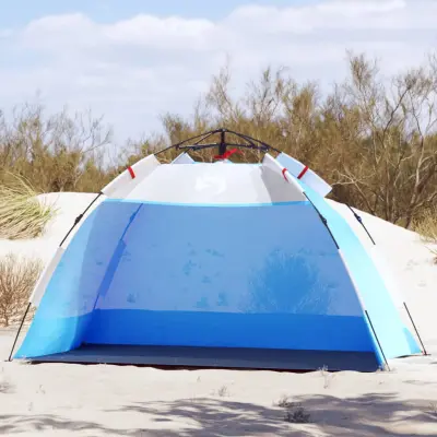 The Living Store Šotor za plažo za 2 osebi moder za hitro postavitev vodoodporen - Šotor Za Plažo