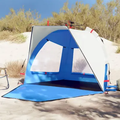 The Living Store Šotor za plažo za 2 osebi moder za hitro postavitev vodoodporen - Šotor Za Plažo