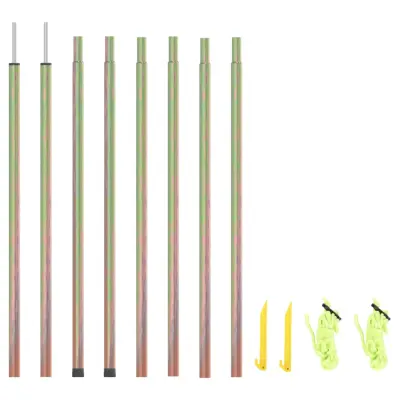 The Living Store Palice za senčno jadro 2 kosa 250 cm pocinkano jeklo - Palica Za Senčno Jadro