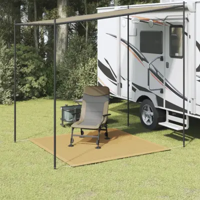 The Living Store Preproga za šotor peščena 200x200 cm HDPE - Preproga Za Šotor