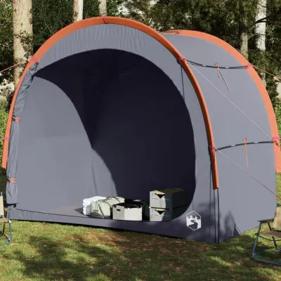 The Living Store Šotor za shranjevanje siv in oranžen vodoodporen - Šotor Za Shranjevanje