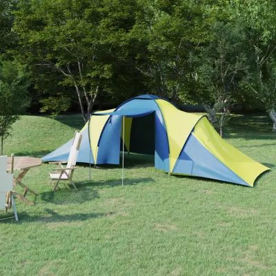 The Living Store Šotor za kampiranje za 6 oseb moder in rumen - Šotor