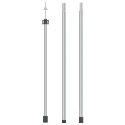 The Living Store Teleskopska palica za ponjavo 102-260 cm aluminij - Teleskopska Palica Za Šotor