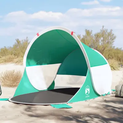 The Living Store Šotor za plažo morsko zelen pop-up vodoodporen - Šotor Za Plažo