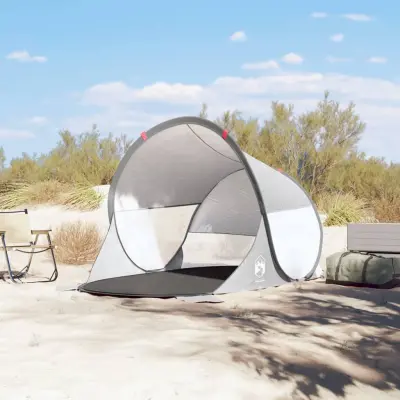 The Living Store Šotor za plažo siv pop-up vodoodporen - Šotor Za Plažo