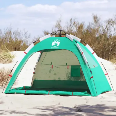 The Living Store Šotor za plažo za 2 osebi zelen za hitro postavitev vodoodporen - Šotor Za Plažo
