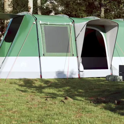 The Living Store Šotor za kampiranje za 4 osebe zelen vodoodporen - Šotor Za Kampiranje