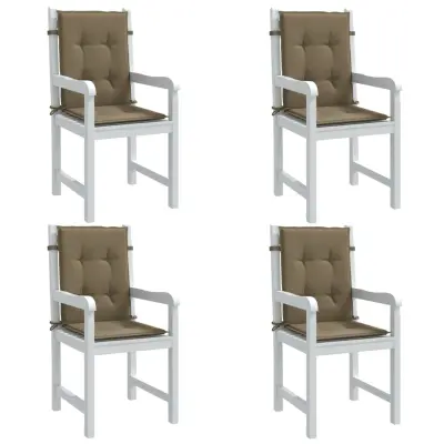 The Living Store Blazina za stol 4 kosi melanž taupe 100x50x4 cm blago - Blazina Za Stol Z Nizkim Naslonjalom
