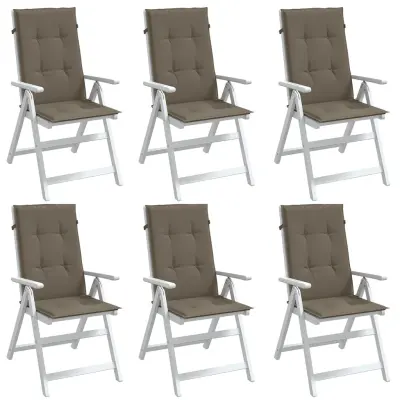 The Living Store Blazina za stol 6 kosov melanž taupe 120x50x4 cm blago - Blazina Za Stol Z Visokim Naslonjalom