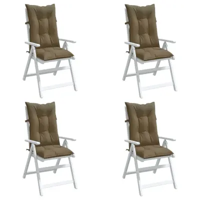The Living Store Blazina za stol 4 kosi melanž taupe 120x50x7 cm blago - Blazina Za Stol Z Visokim Naslonjalom
