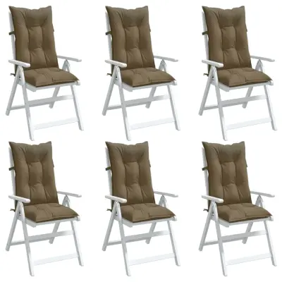 The Living Store Blazina za stol 6 kosov melanž taupe 120x50x7 cm blago - Blazina Za Stol Z Visokim Naslonjalom