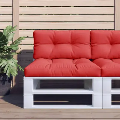 The Living Store Blazina za kavč iz palet rdeča 80x40x12 cm - Blazina Za Palete