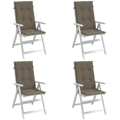 The Living Store Blazina za stol 4 kosi melanž taupe 120x50x4 cm blago - Blazina Za Stol Z Visokim Naslonjalom