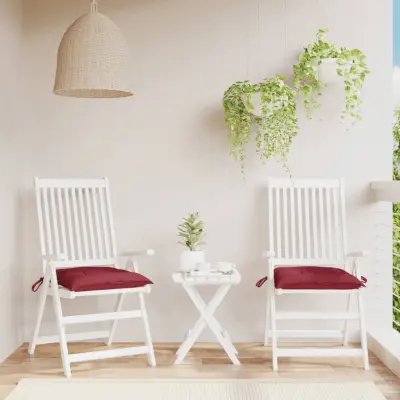 The Living Store Blazine za palete 2 kosa vinsko rdeče 50x50x7 cm oxford tkanina - Blazina Za Palete