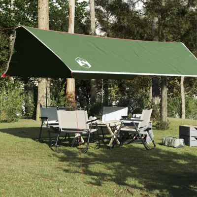 The Living Store Ponjava za kampiranje zelena 500x294 cm vodoodporna - Ponjava Za Kampiranje