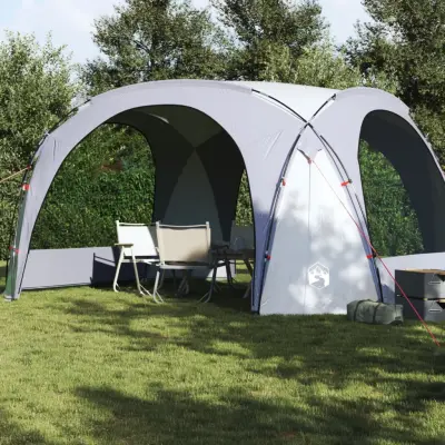 The Living Store Šotor za zabavo bel in siv vodoodporen - Šotor Za Zabavo