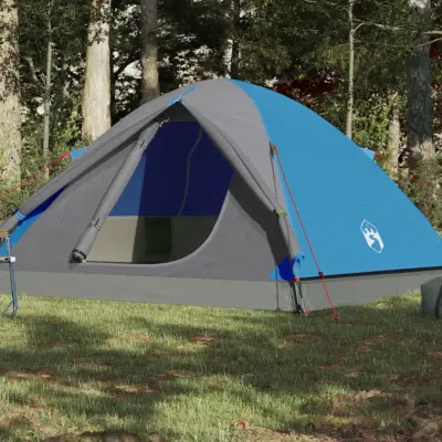 The Living Store Šotor za kampiranje za 6 oseb moder vodoodporen - Šotor Za Kampiranje