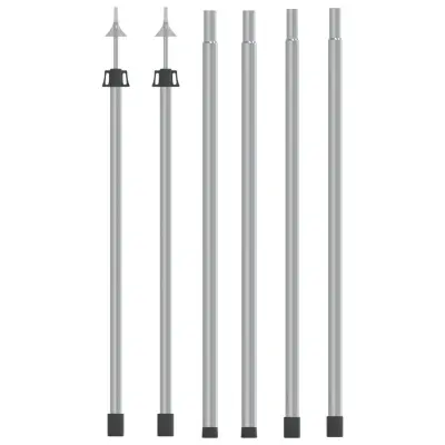 The Living Store Teleskopske palice za ponjavo 102-260 cm 2 kosa aluminij - Teleskopska Palica Za Šotor