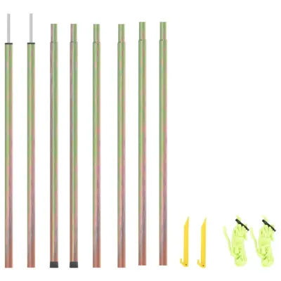 The Living Store Palice za senčno jadro 2 kosa 200 cm pocinkano jeklo - Palica Za Senčno Jadro