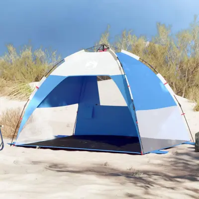 The Living Store Šotor za plažo za 2 osebi moder za hitro postavitev vodoodporen - Šotor Za Plažo