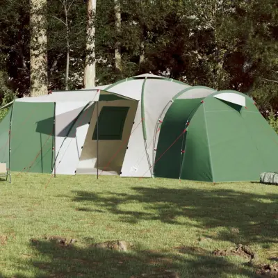 The Living Store Družinski šotor za 12 oseb zelen vodoodporen - Družinski Šotor