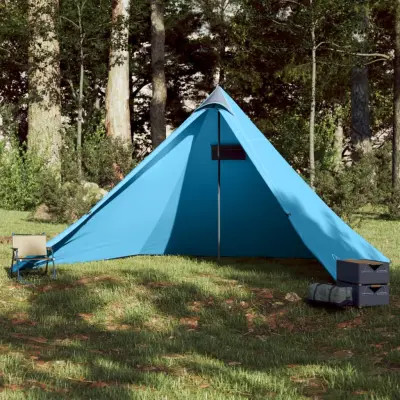 The Living Store Družinski šotor tipi za 7 oseb moder vodoodporen - Družinski Šotor