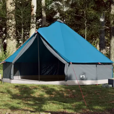 The Living Store Družinski šotor tipi za 12 oseb moder vodoodporen - Družinski Šotor