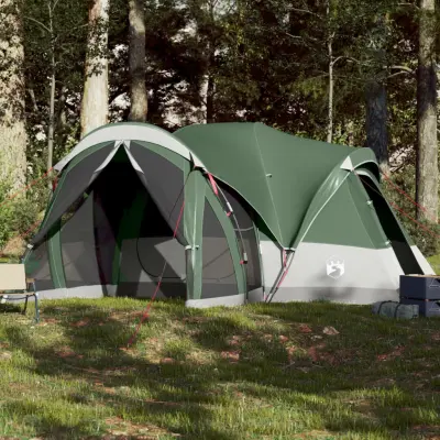 The Living Store Družinski šotor tipi za 8 oseb zelen vodoodporen - Družinski Šotor