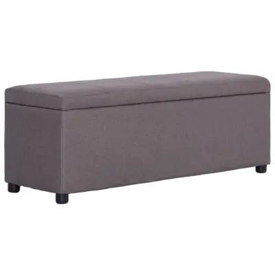 The Living Store Klop s prostorom za shranjevanje 116 cm taupe poliester - Klop