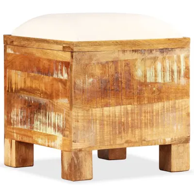 The Living Store Klop s prostorom za shranjevanje trden predelan les 40x40x45 cm - Skrinja