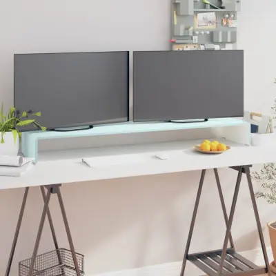 The Living Store Stojalo za TV / ekran stekleno zeleno 120x30x13 cm - TV Stojalo