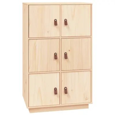 vidaXL Visoka omara 67x40x108,5 cm trdna borovina