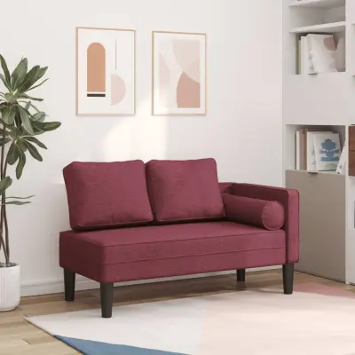 The Living Store Počivalnik z blazinami vinsko rdeče blago - Počivalnik