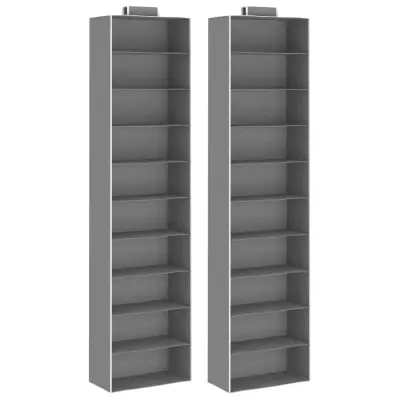 The Living Store Viseč organizator za omaro 2 kosa z 10 policami blago - Viseča Polica