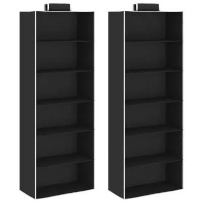 The Living Store Viseč organizator za omaro 2 kosa s 6 policami blago - Viseča Polica
