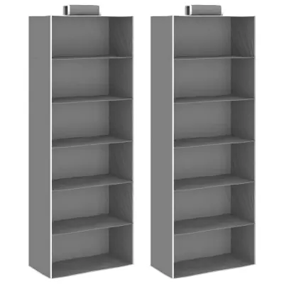 The Living Store Viseč organizator za omaro 2 kosa s 6 policami blago - Viseča Polica