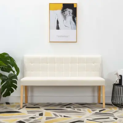 The Living Store Klop 140 cm krem žamet - Klop