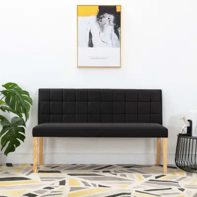 The Living Store Klop 140 cm črn žamet - Klop