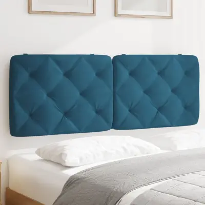 The Living Store Vzglavna stranica modra 140 cm žamet - Vzglavna Stranica