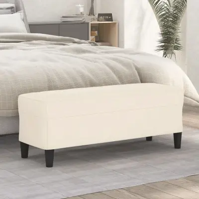 The Living Store Klop krem 100x35x41 cm žamet - Klop