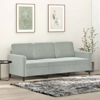 The Living Store Trosed svetlo siv 180 cm žamet - Trosed