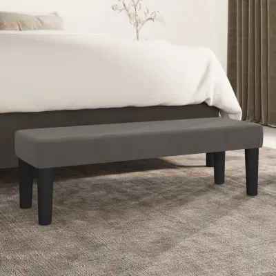 The Living Store Klop temno siv 100x30x30 cm žamet - Klop