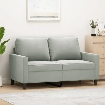 The Living Store Dvosed svetlo siv 120 cm žamet - Dvosed