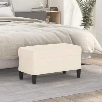 The Living Store Klop krem 70x35x41 cm žamet - Klop