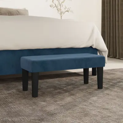 The Living Store Klop temno modra 70x30x30 cm žamet - Klop